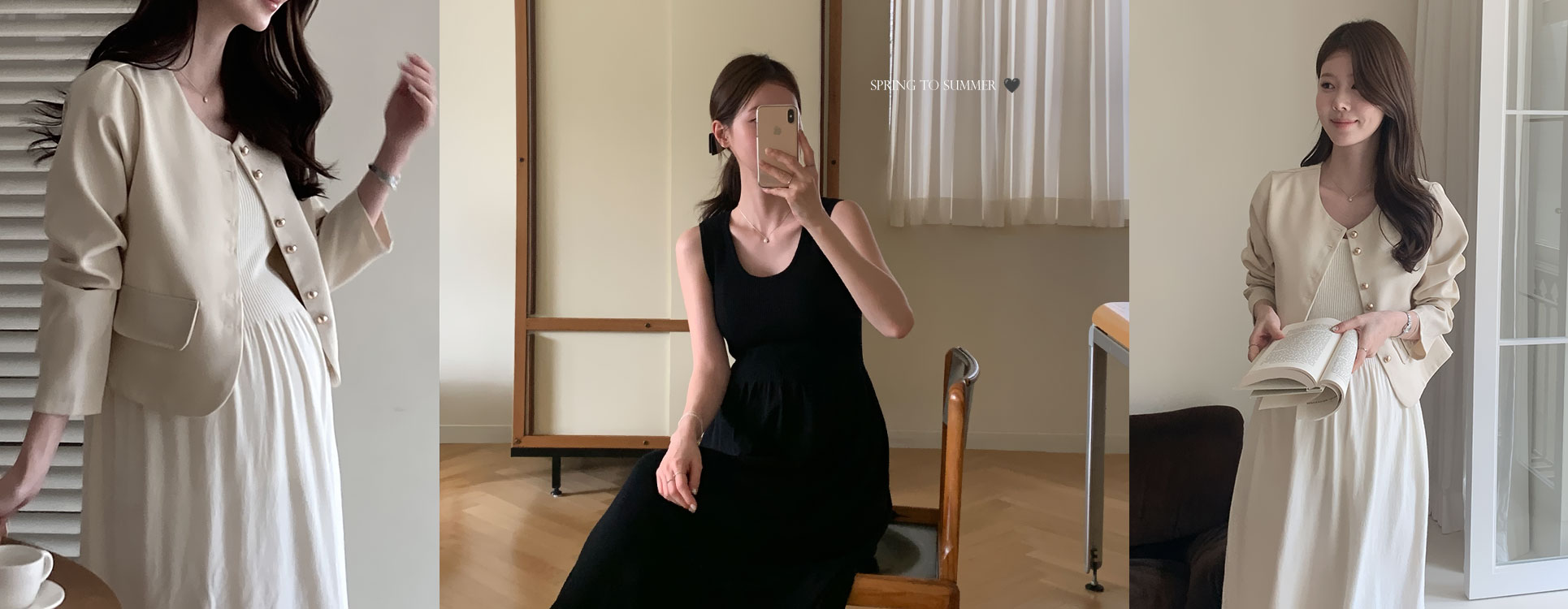 허니콤보 니트 원피스